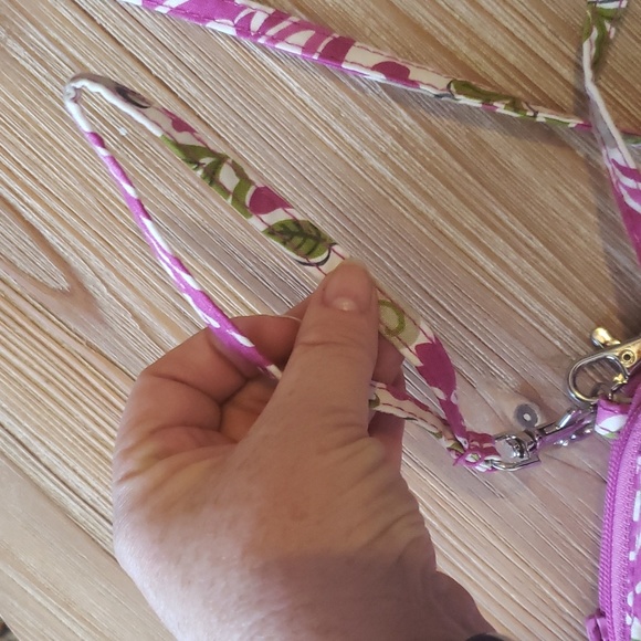 Vera Bradley Quilted Crossbody Wallet Julep Tulip Pink - Picture 9 of 11